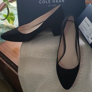 Cole Haan Black Suede Justine Pump